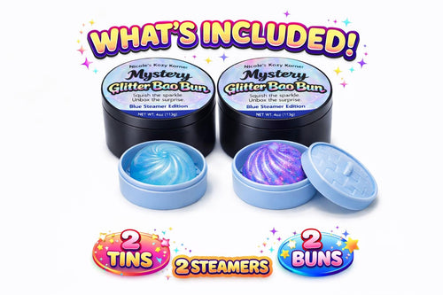 Mystery Glitter Bao Bun Squishy, Kawaii Stress Relief Toy (2-pack)