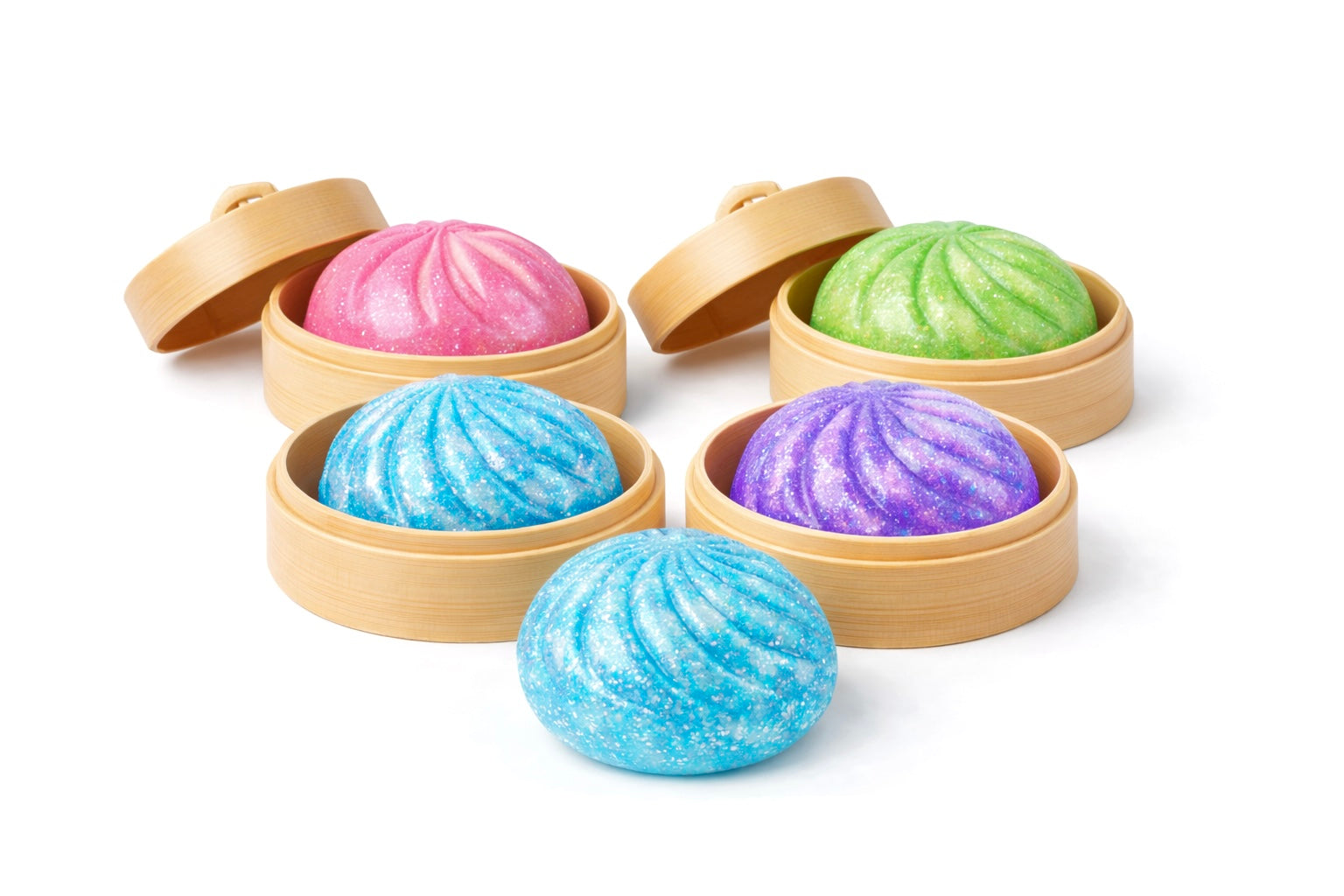 Nicole's Kozy Korner Glitter Bao Bun Squishy, Mystery Kawaii Stress Relief Toy