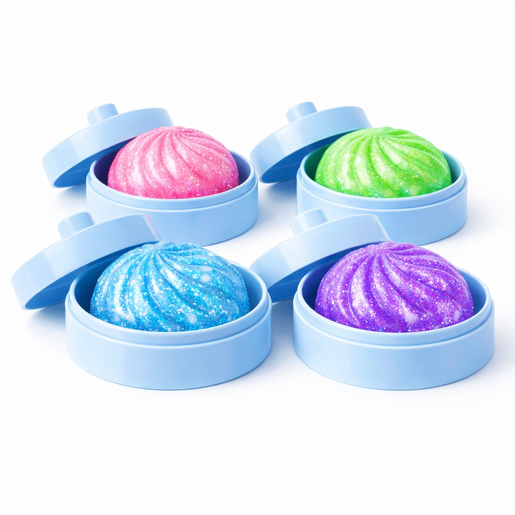 Mystery Glitter Bao Bun Squishy, Kawaii Stress Relief Toy