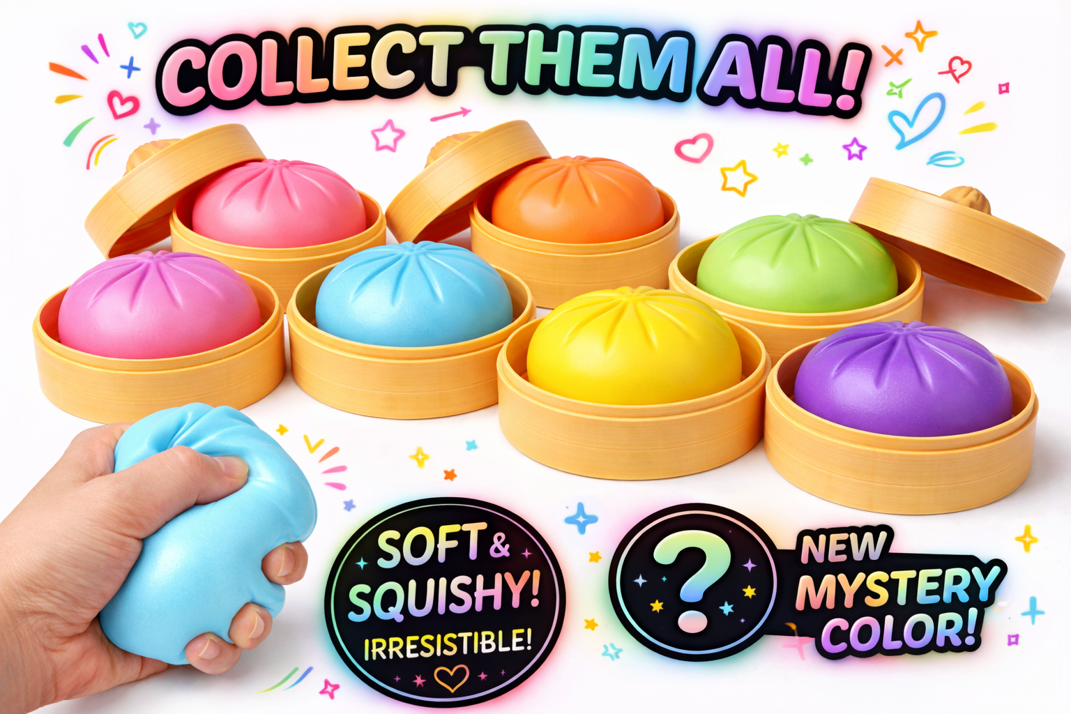 Nicole's Kozy Korner Original Dumpling Squishy, Kawaii Stress Relief Toy